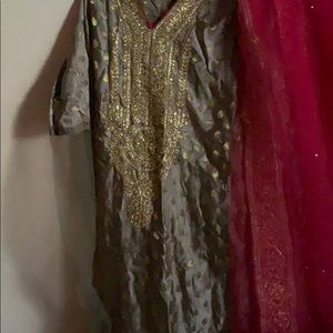 3 piece kurtha ready to stich only pant readymade